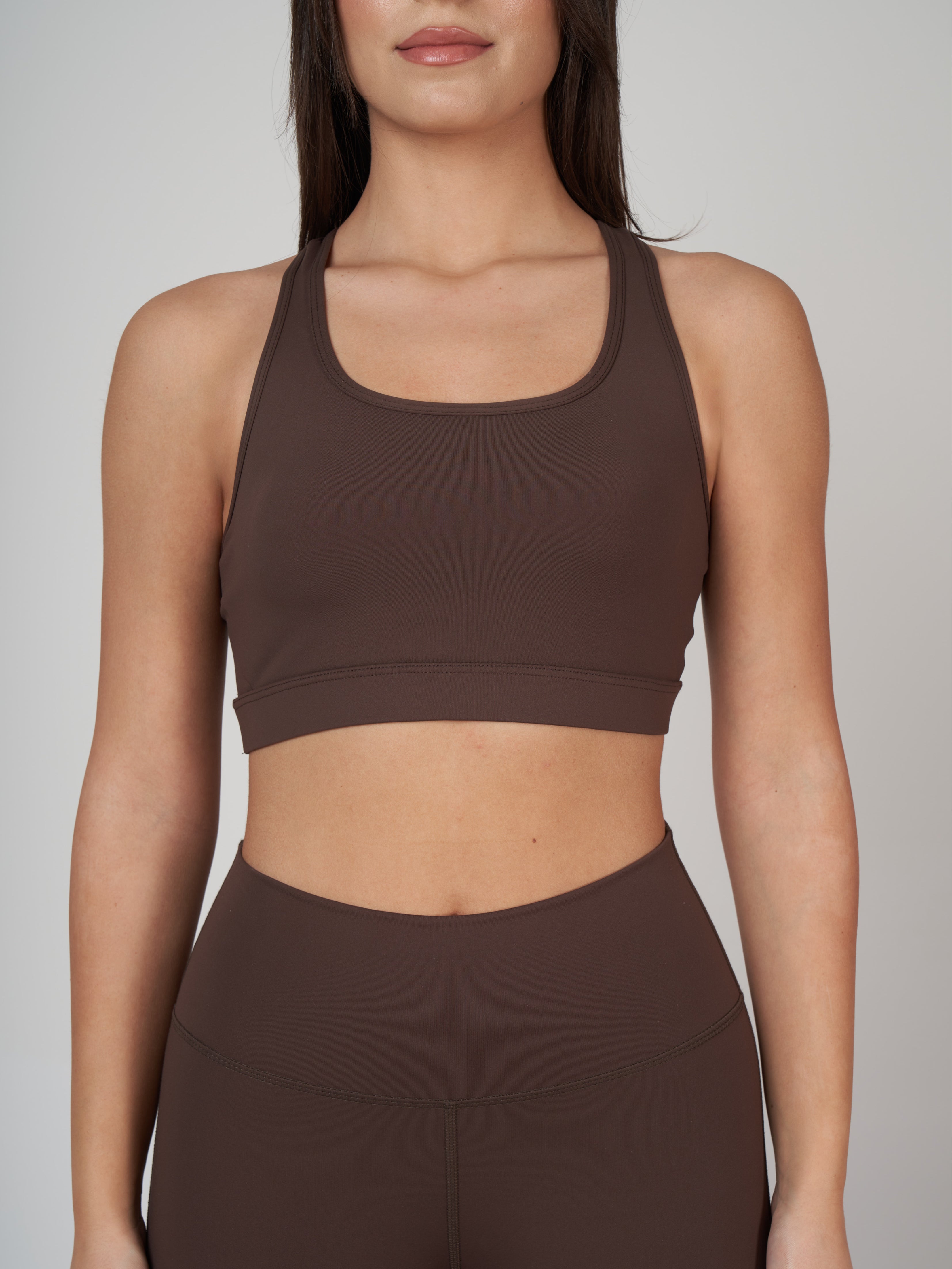 Raina Cross Bra - Bitter Brown