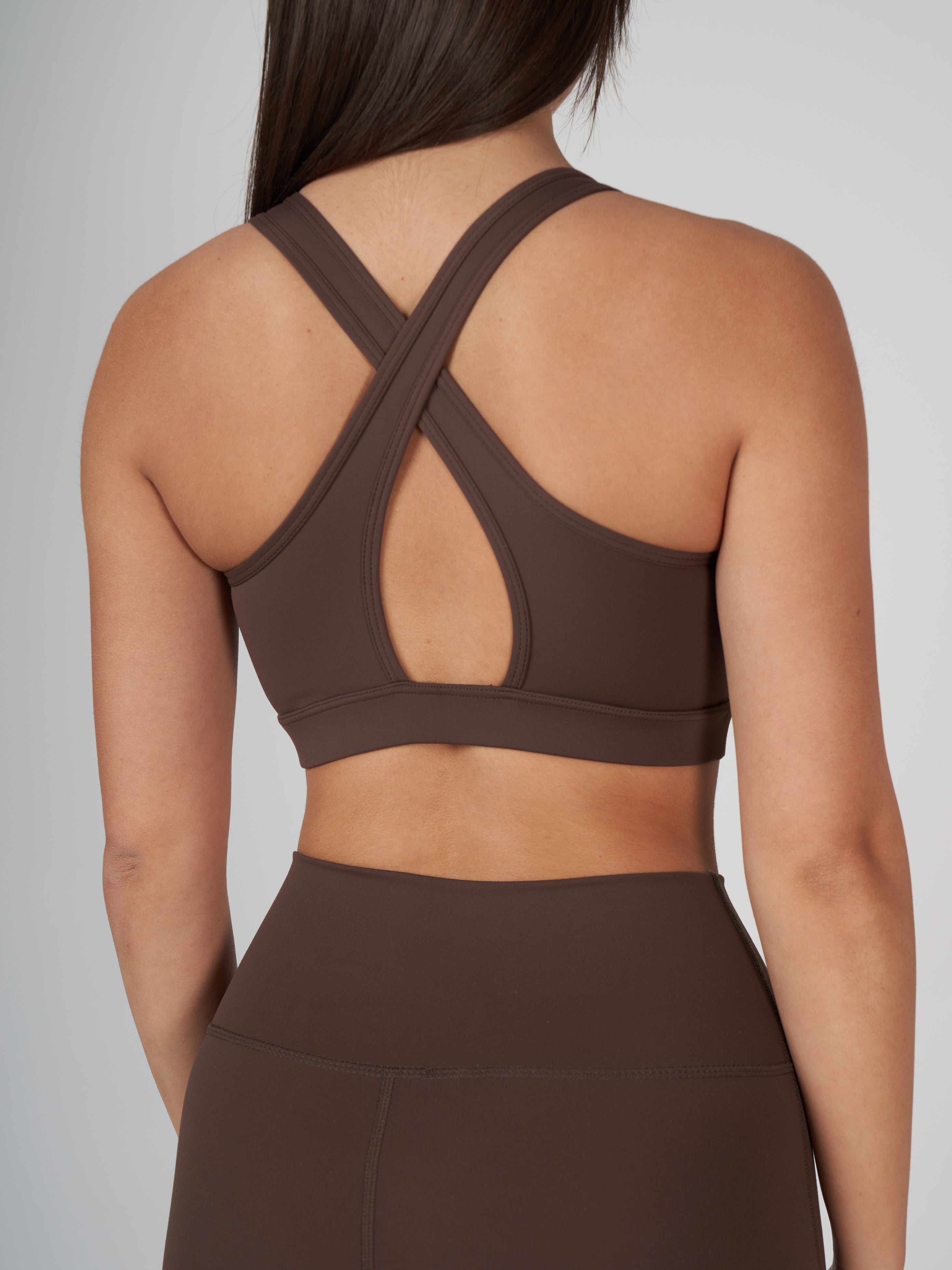 Raina Cross Bra - Bitter Brown