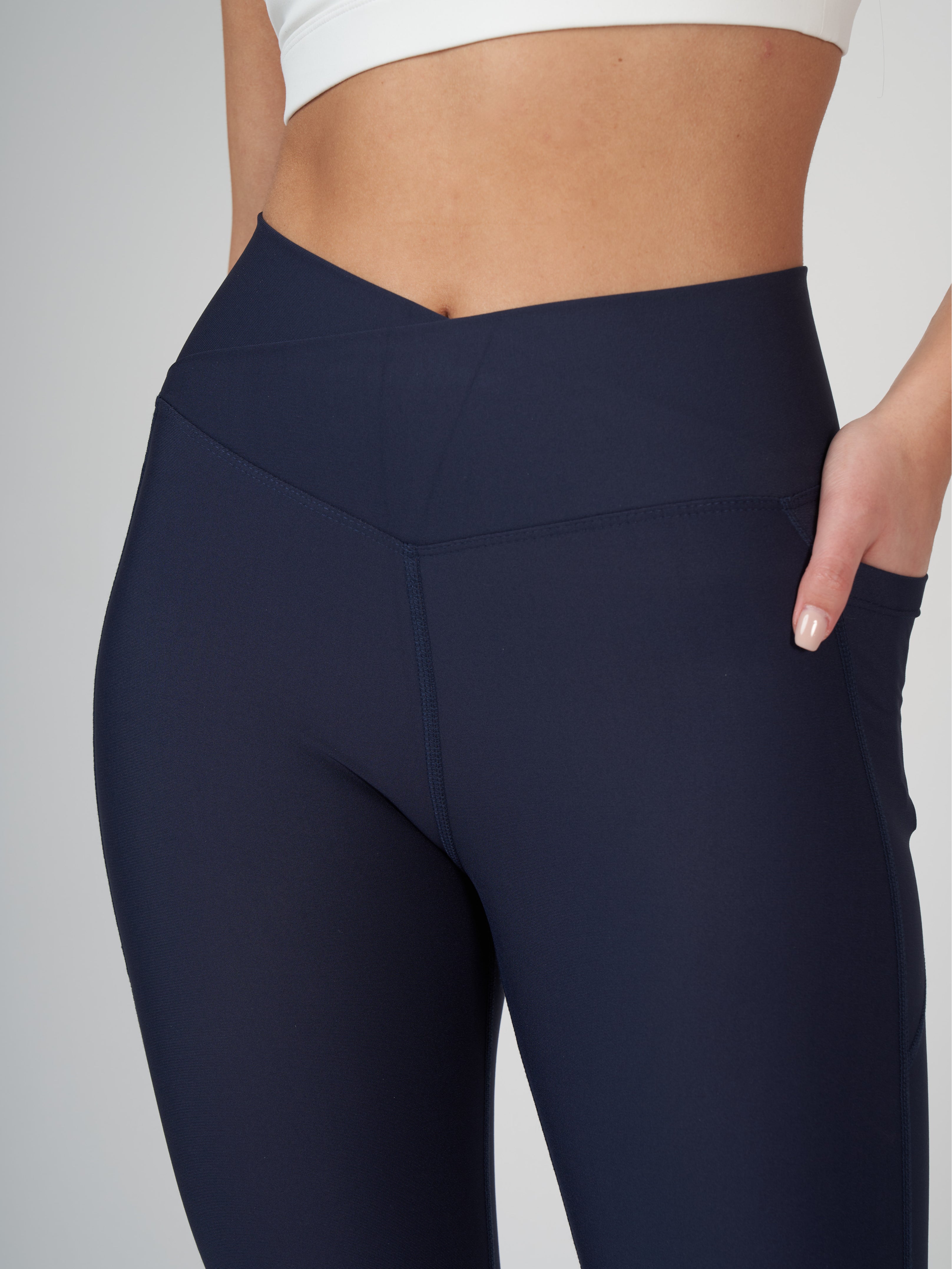 Adele Cross Waist Хеланки - Navy Blue