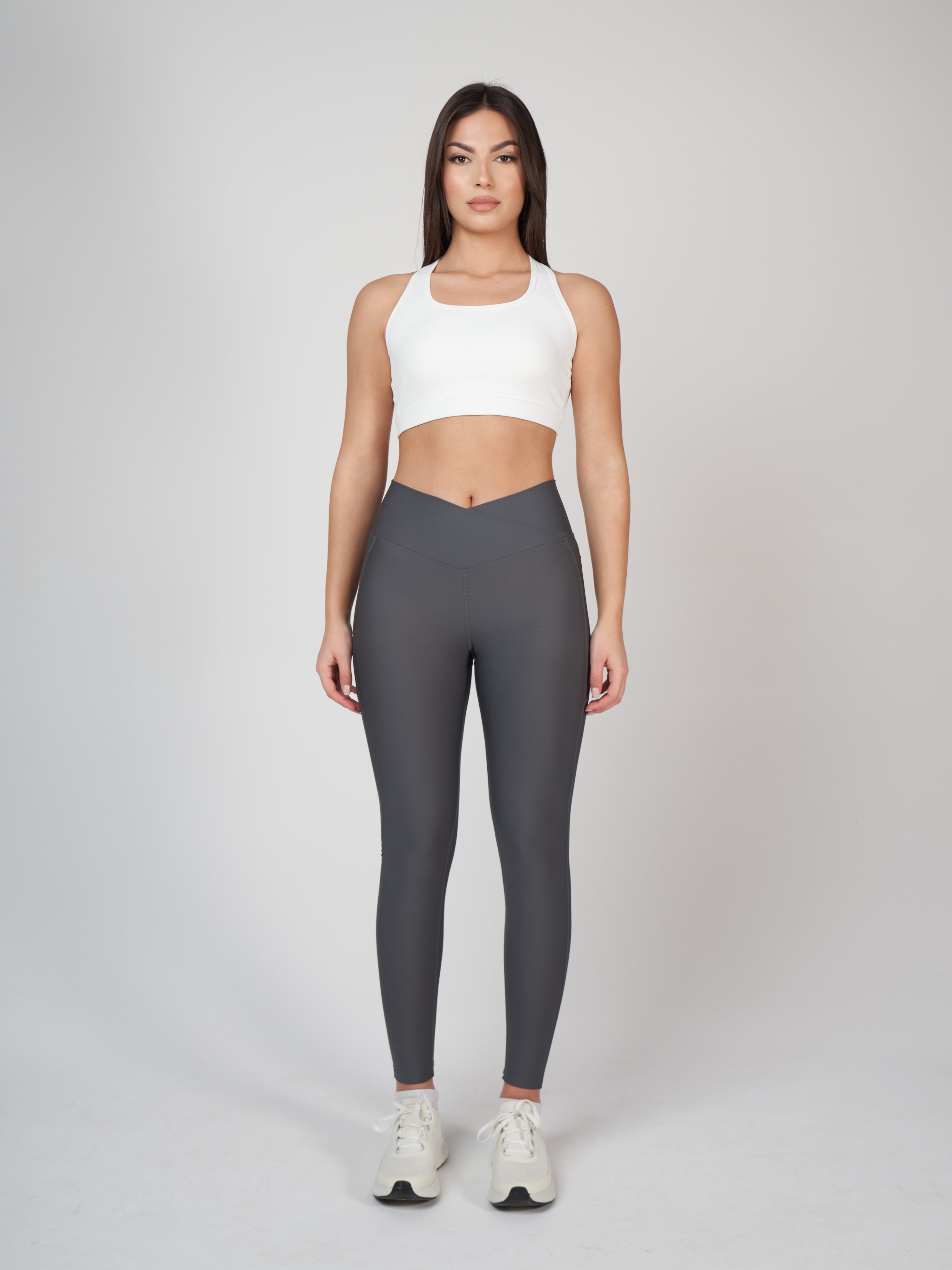 Adele Cross Waist Хеланки - Dark Grey