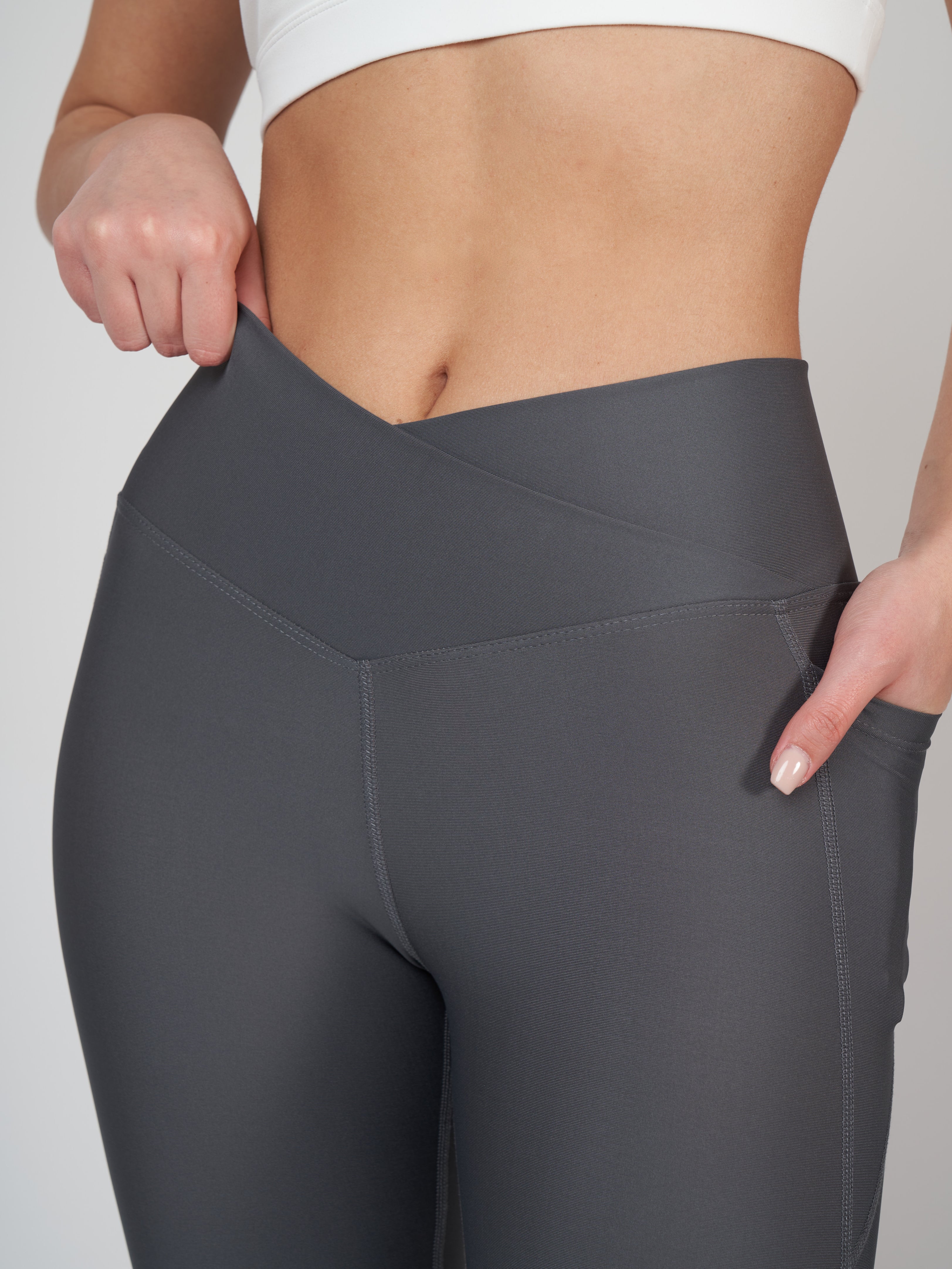 Adele Cross Waist Хеланки - Dark Grey