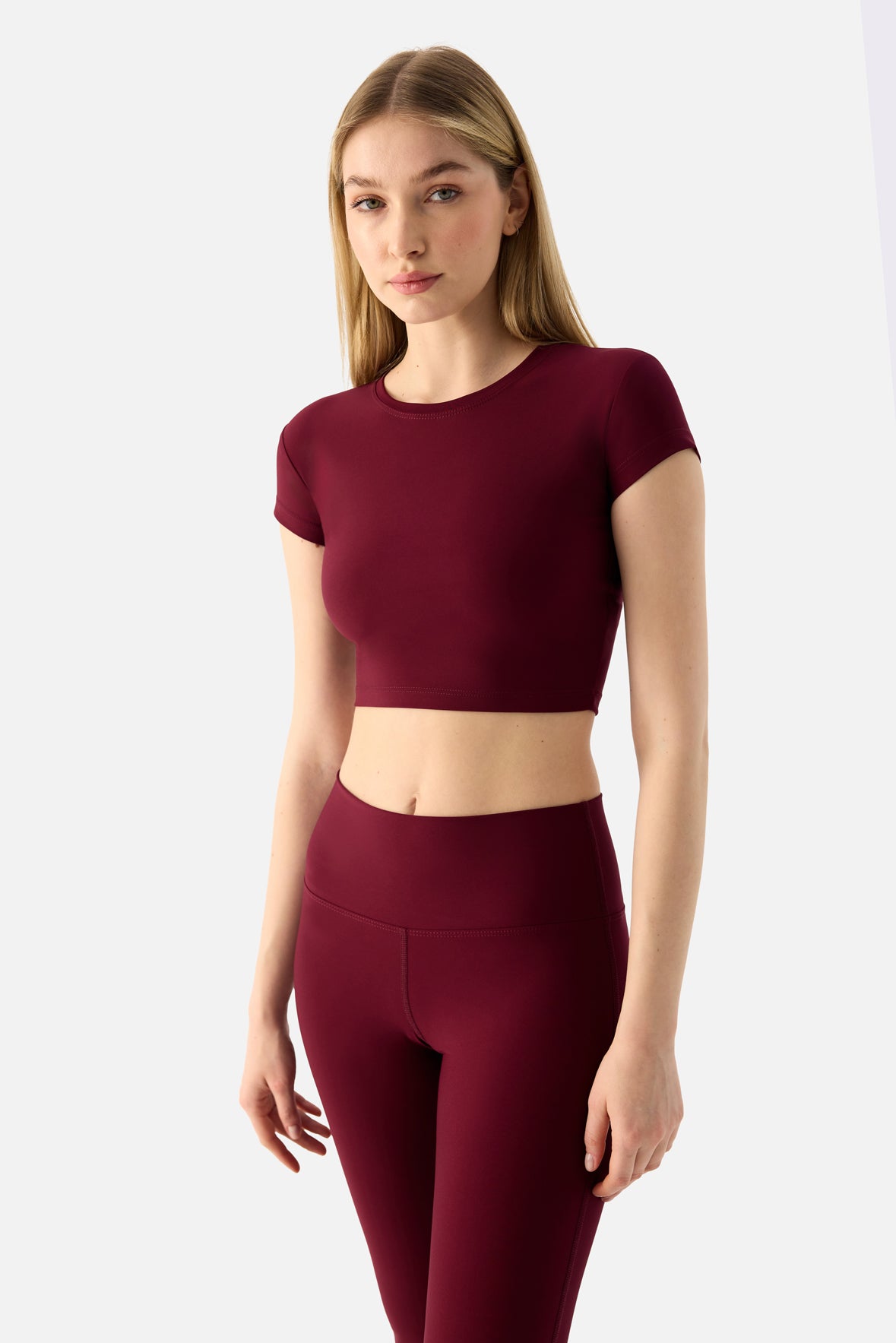 Melina Short Sleeve Top - Maroon