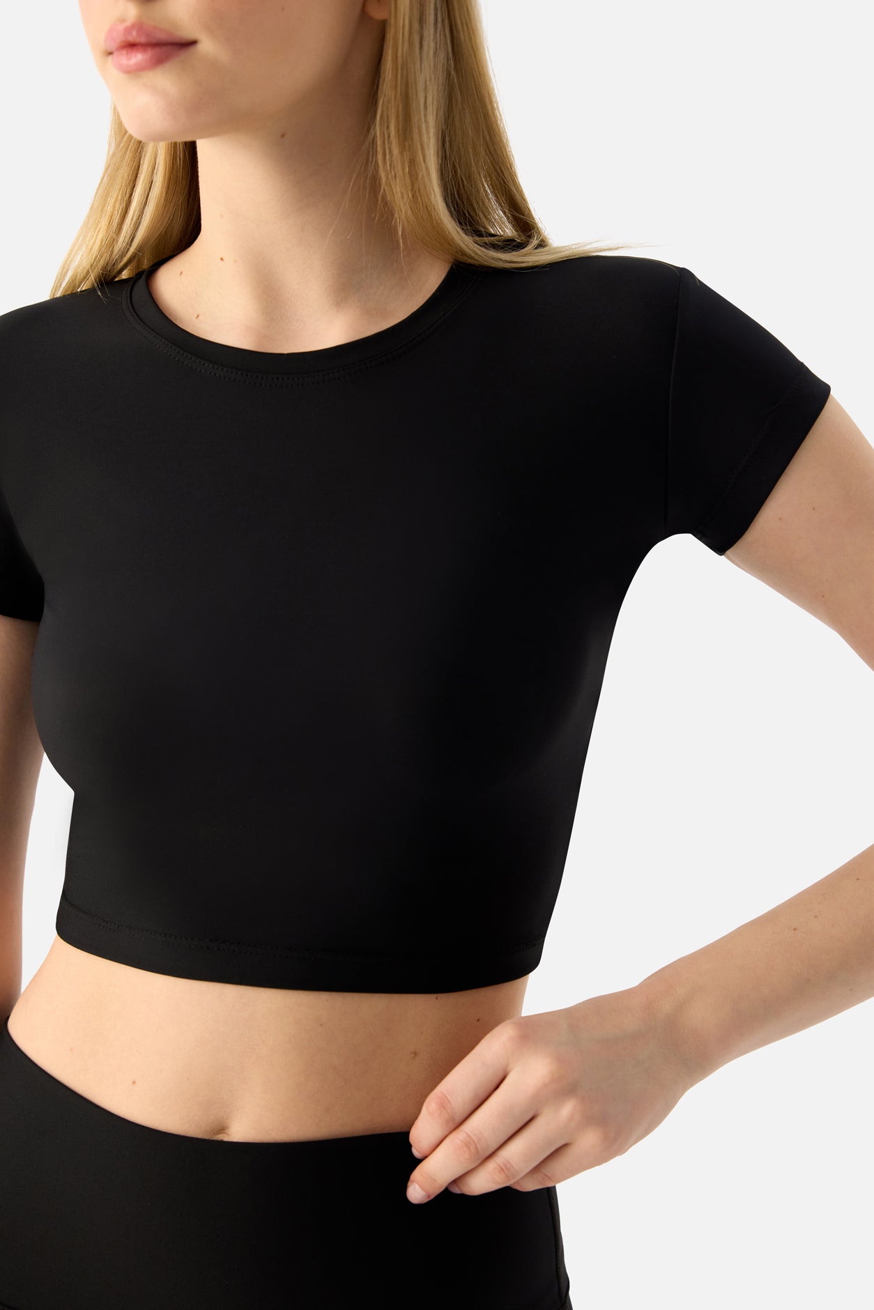 Melina Short Sleeve Top - Black