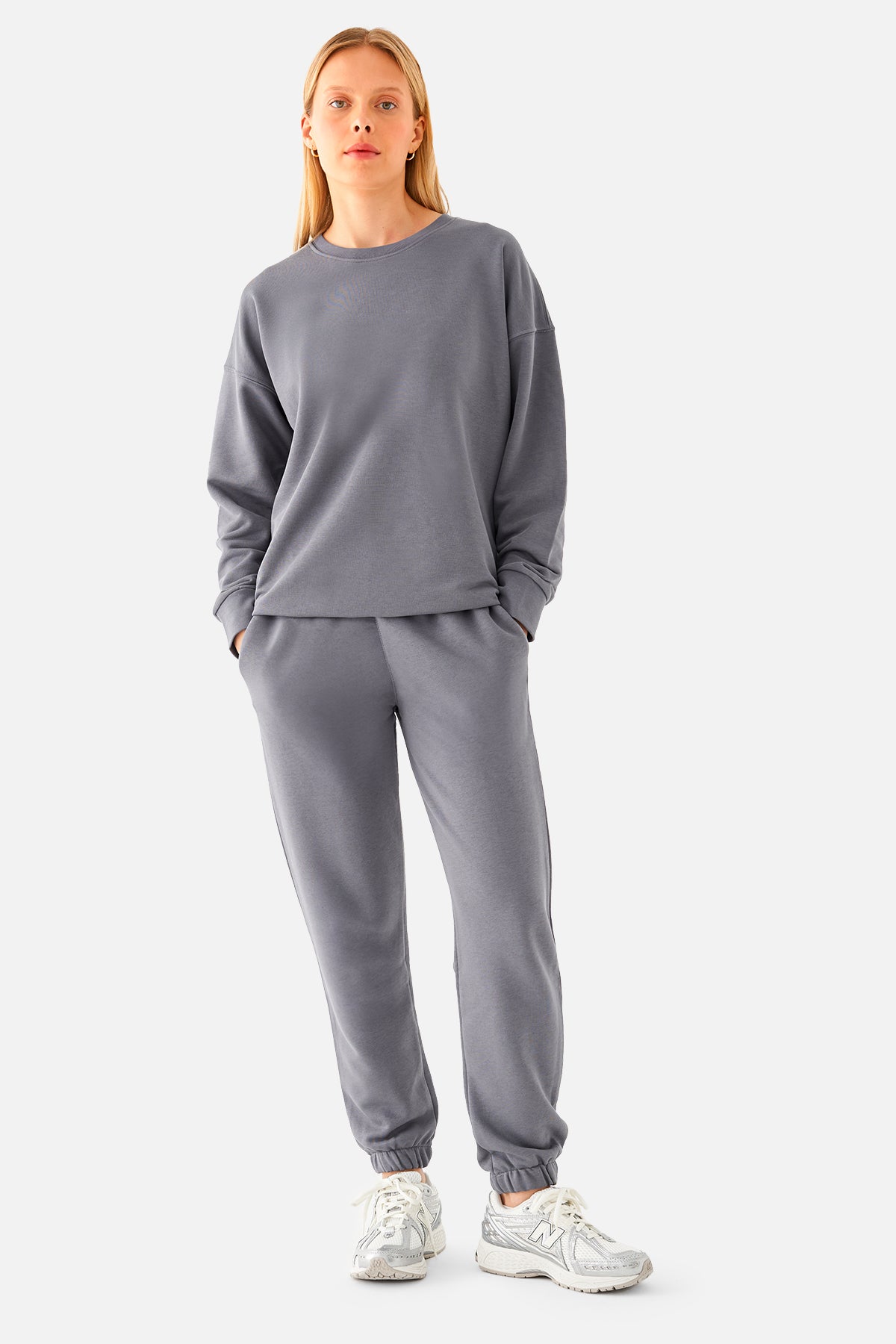 Mia Cuffed Sweatpants - Dark Grey