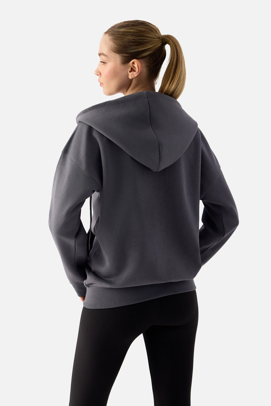 Luna Zip-Up Hoodie - Dark Grey