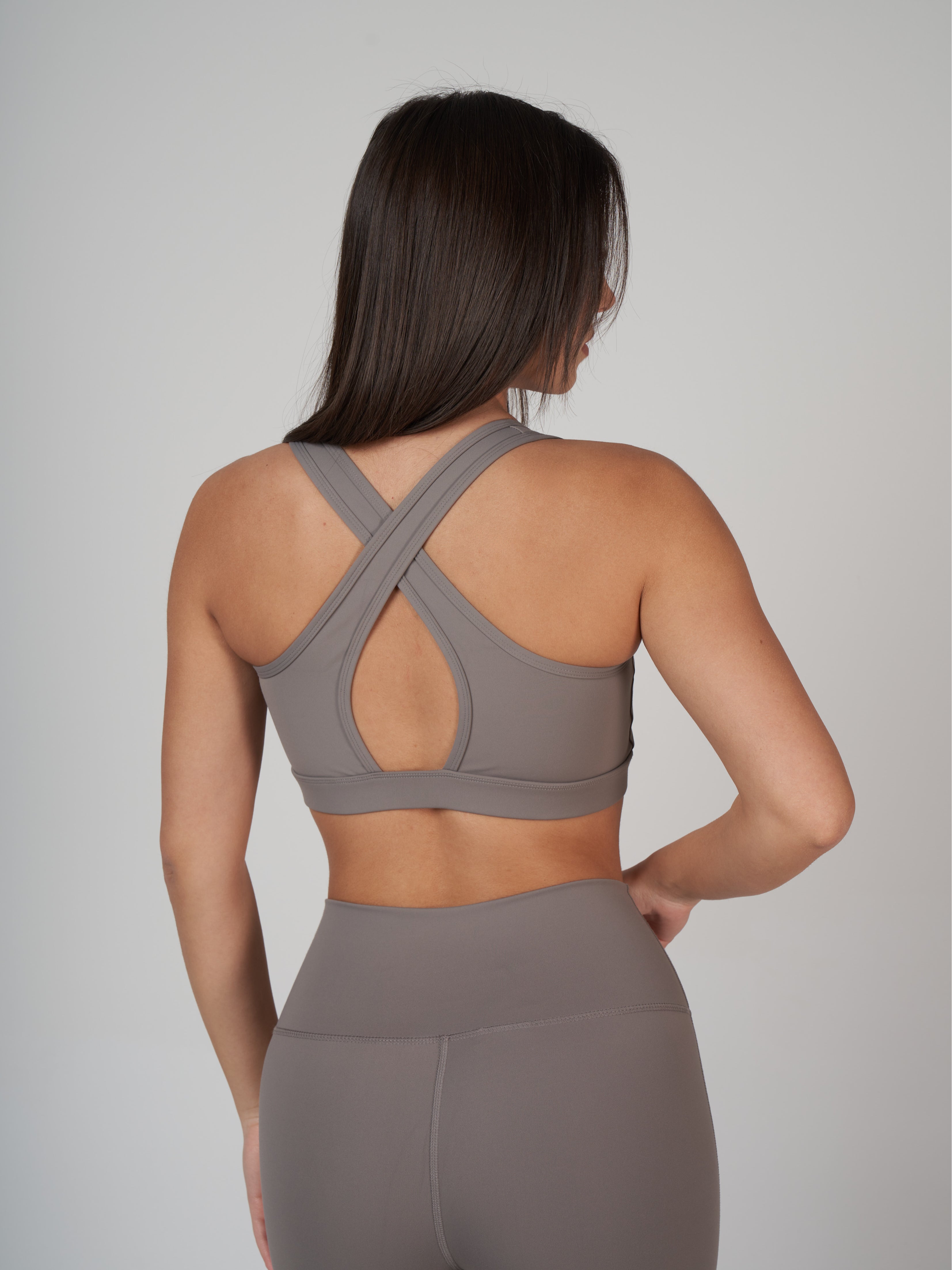 Raina Cross Bra - Stone