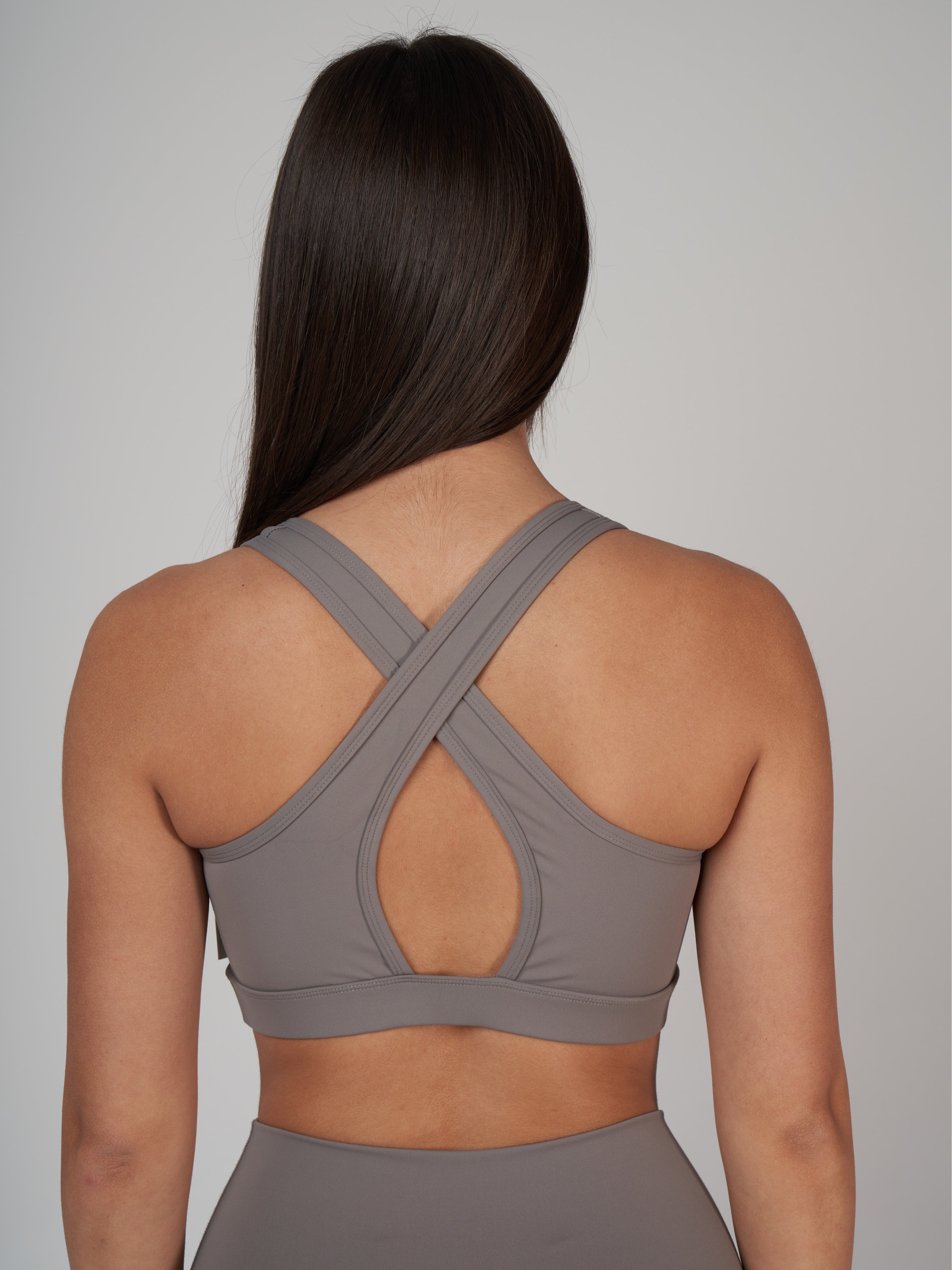 Raina Cross Bra - Stone