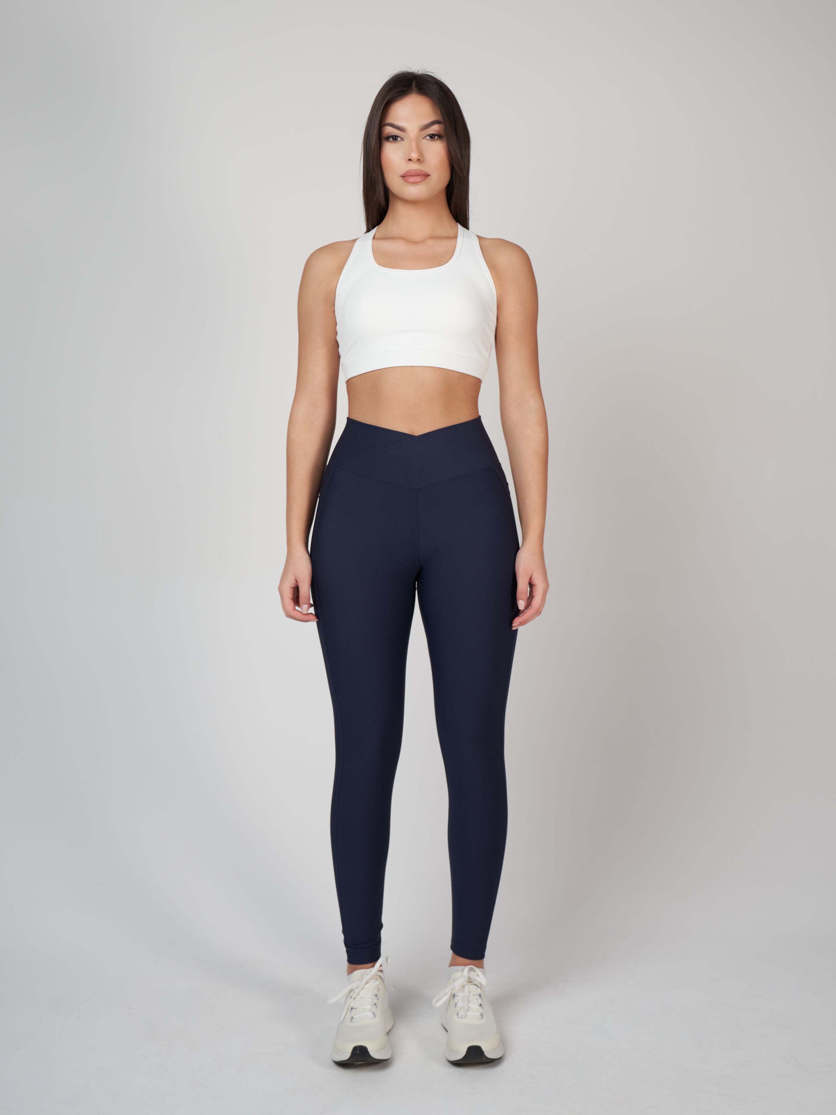 Adele Cross Waist Хеланки - Navy Blue