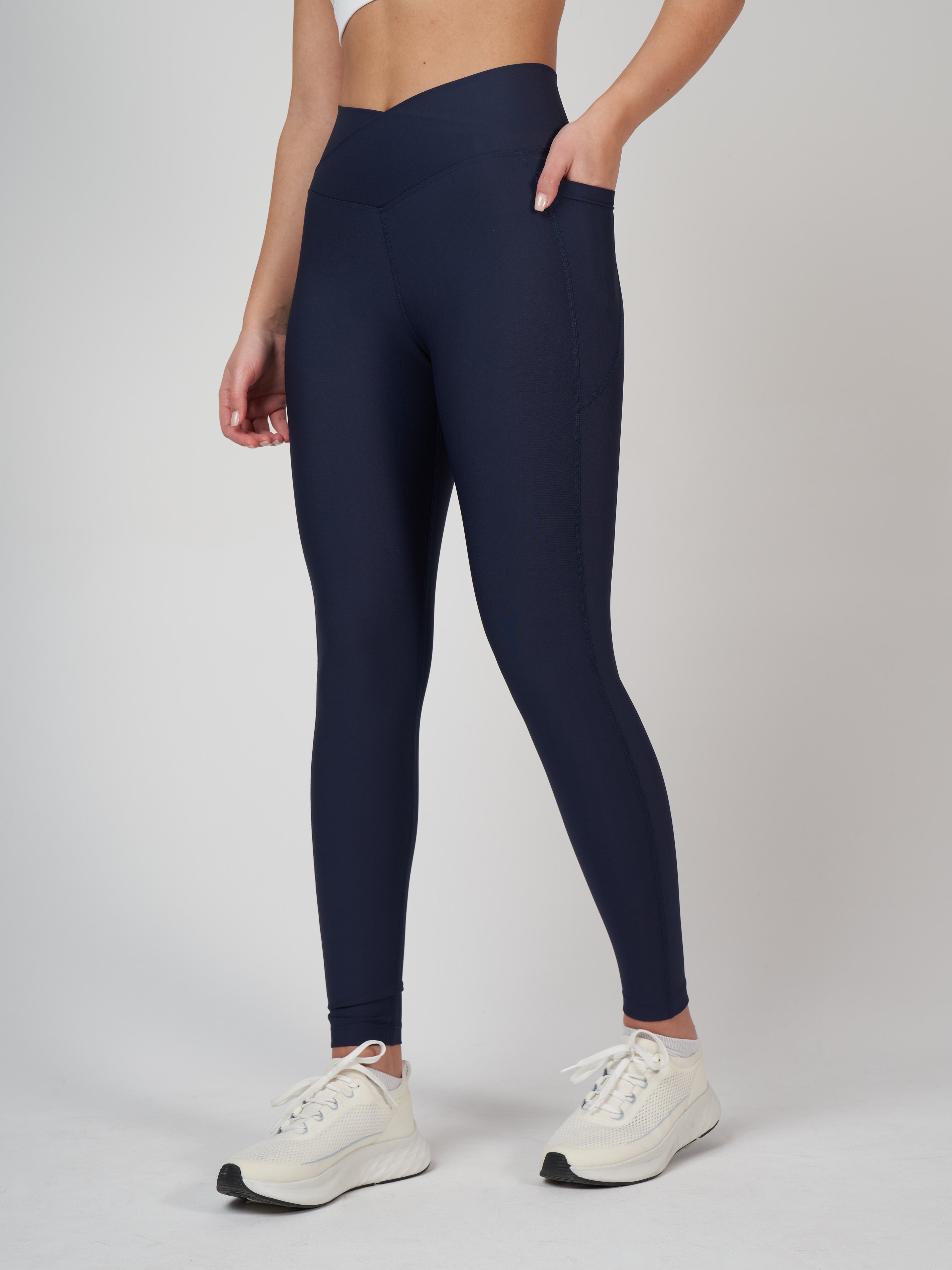 Adele Cross Waist Хеланки - Navy Blue