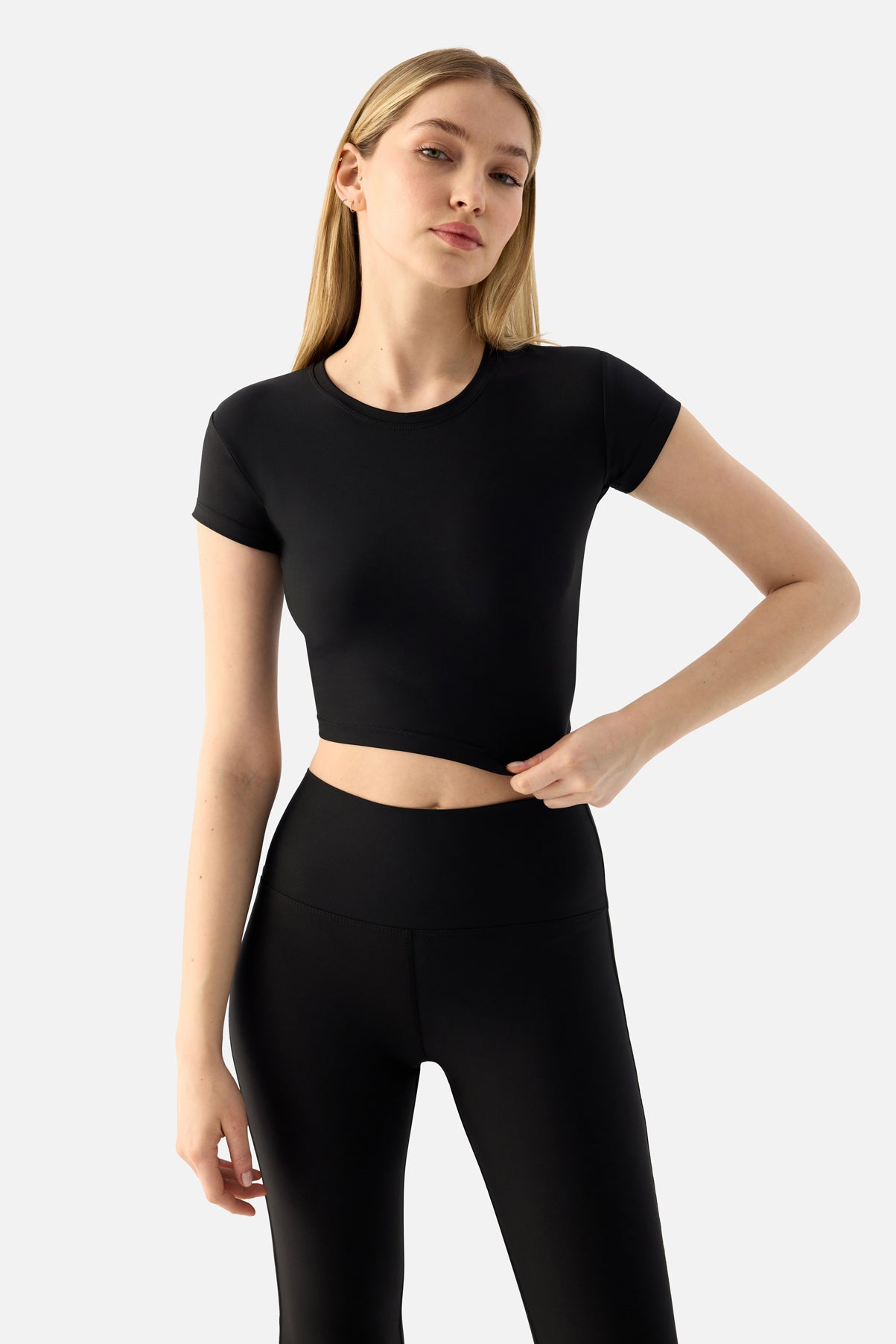 Melina Short Sleeve Top - Black