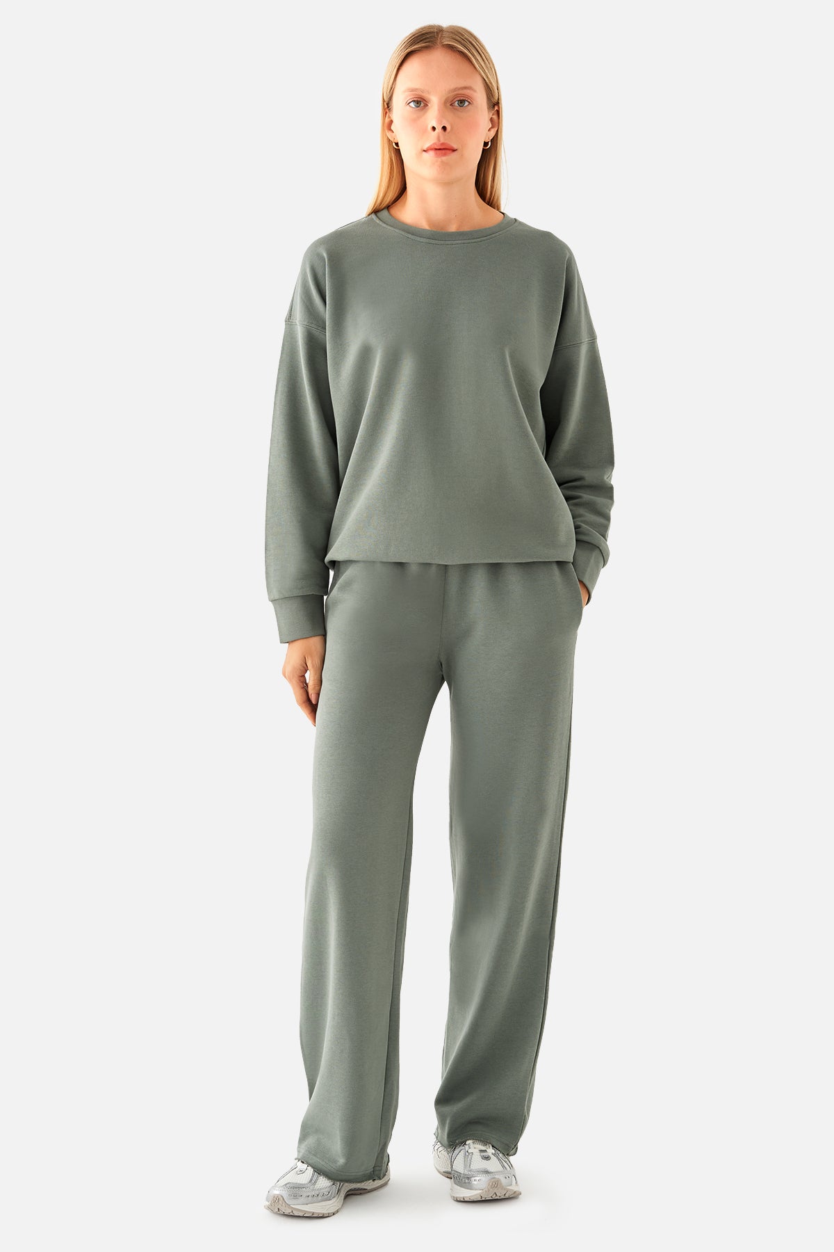 Amelia Flare Sweatpants - Khaki