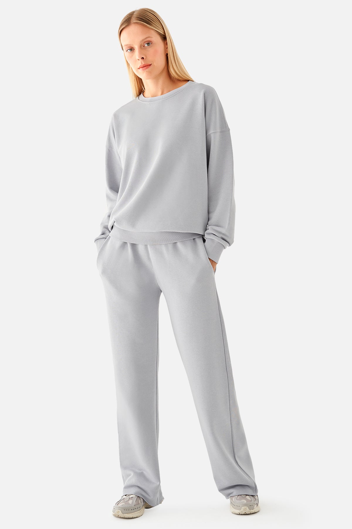 Amelia Flare Sweatpants - Grey