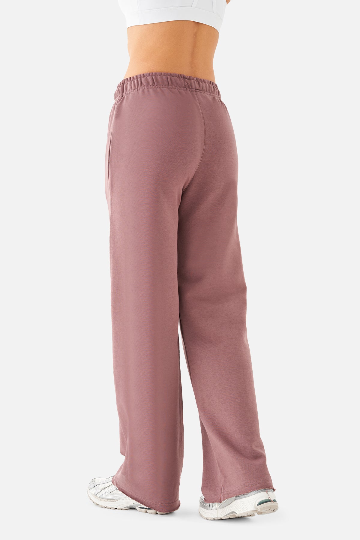 Amelia Flare Sweatpants - Dark Rose