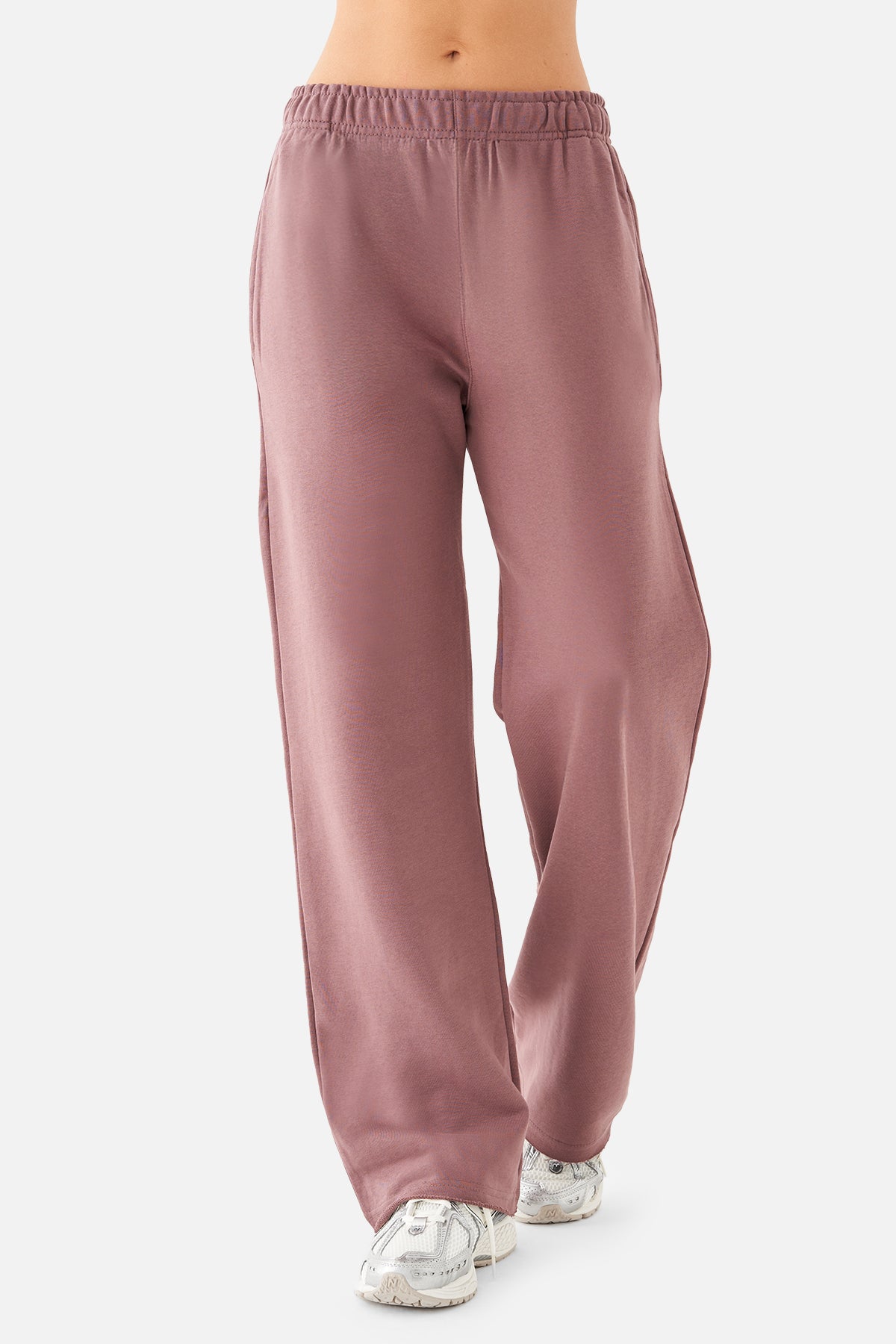 Amelia Flare Sweatpants - Dark Rose