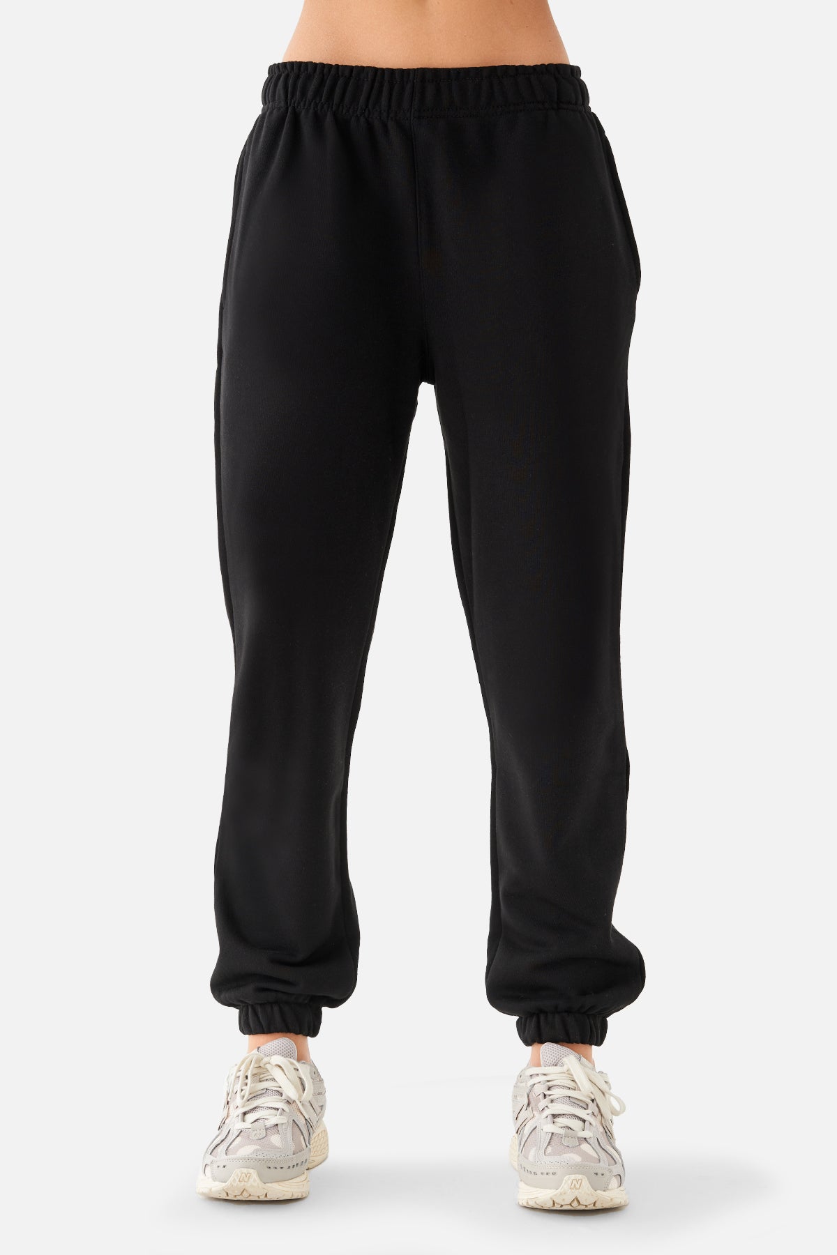 Mia Cuffed Sweatpants - Black