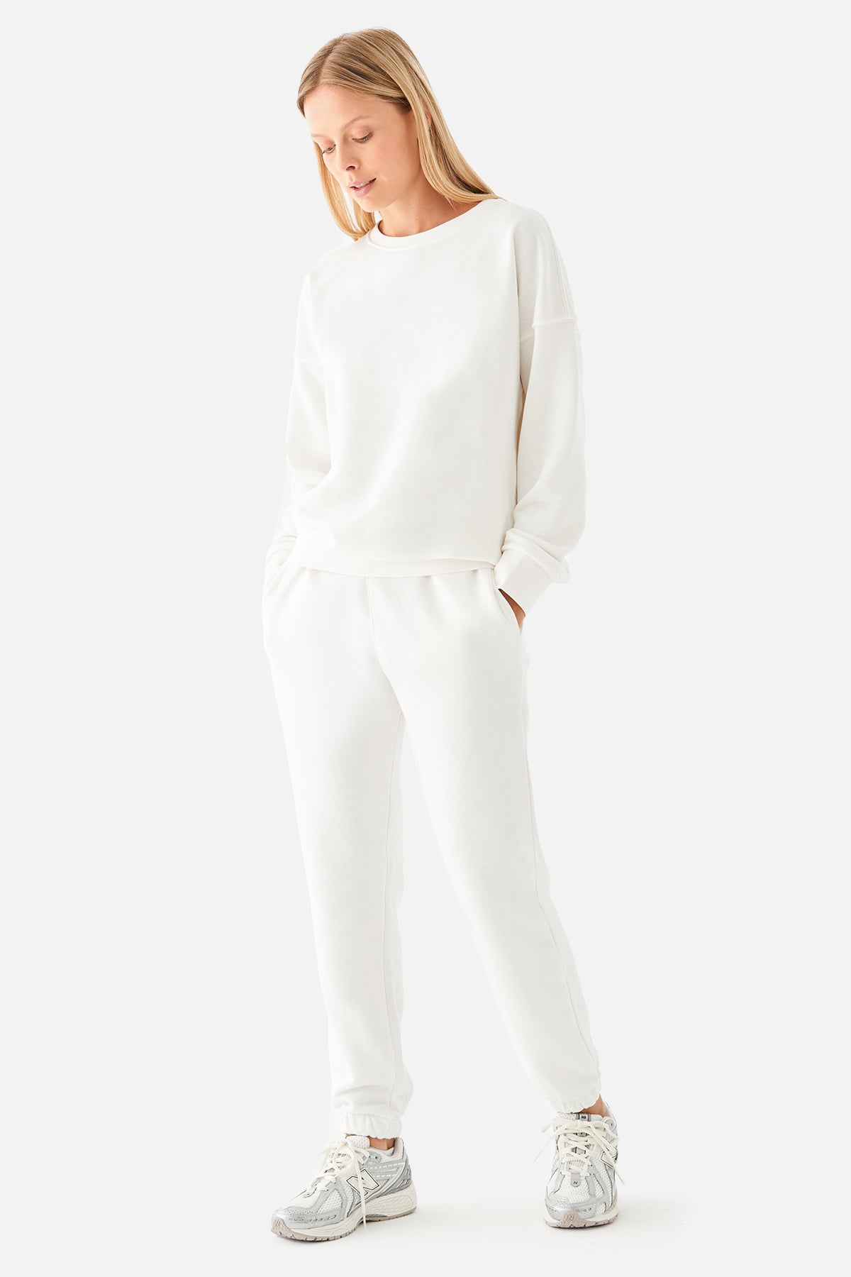 Mia Cuffed Sweatpants - Ecru