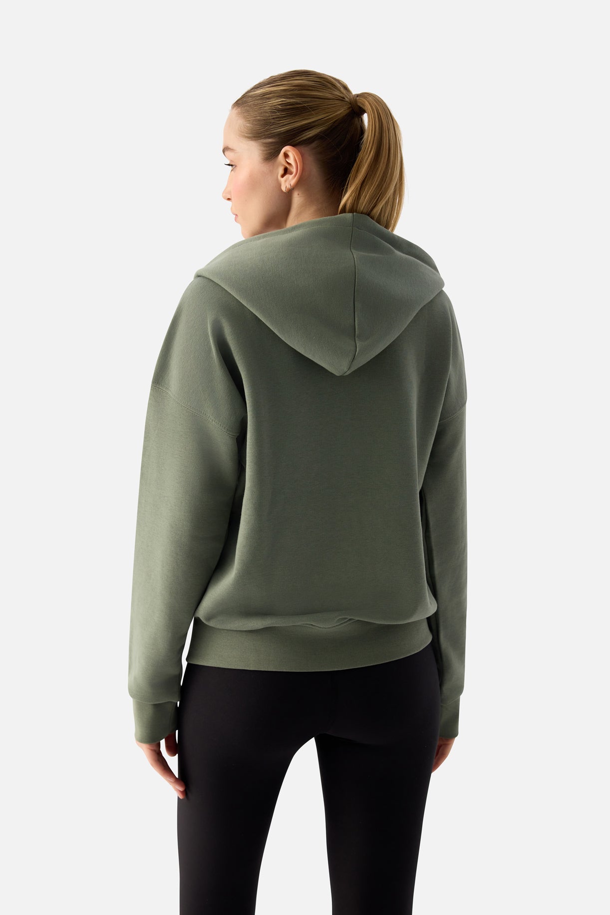 Luna Zip-Up Hoodie - Khaki