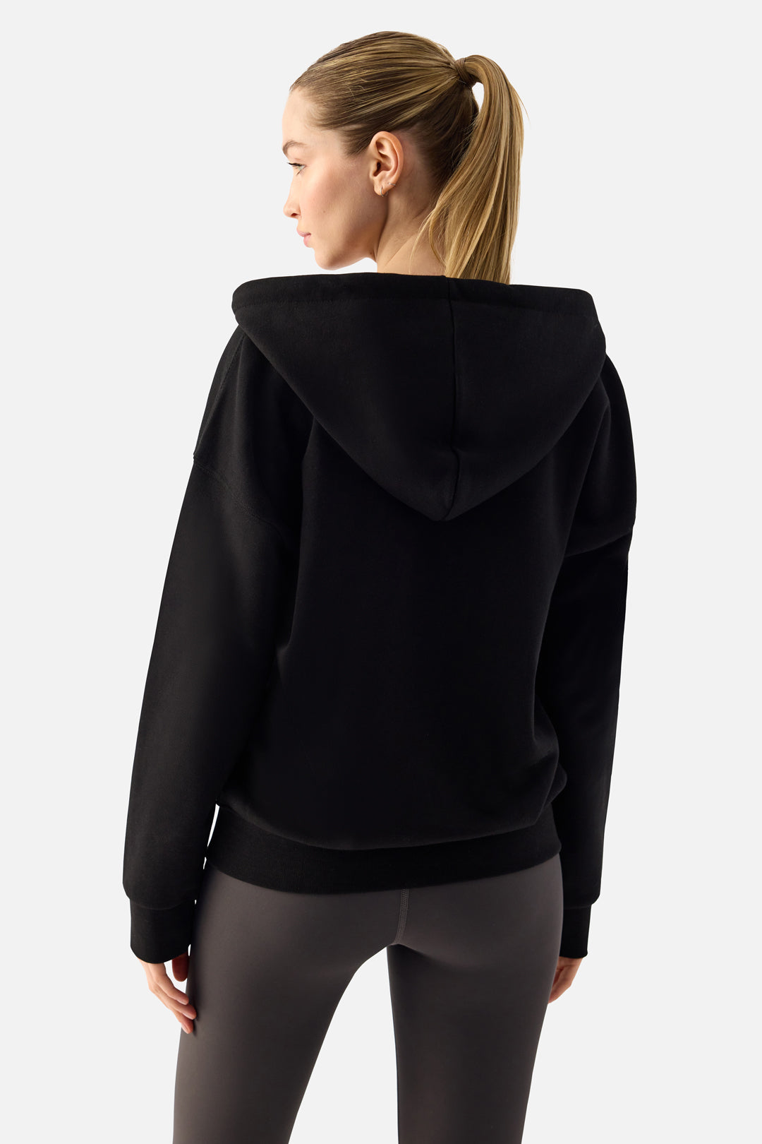 Luna Zip-Up Hoodie - Black